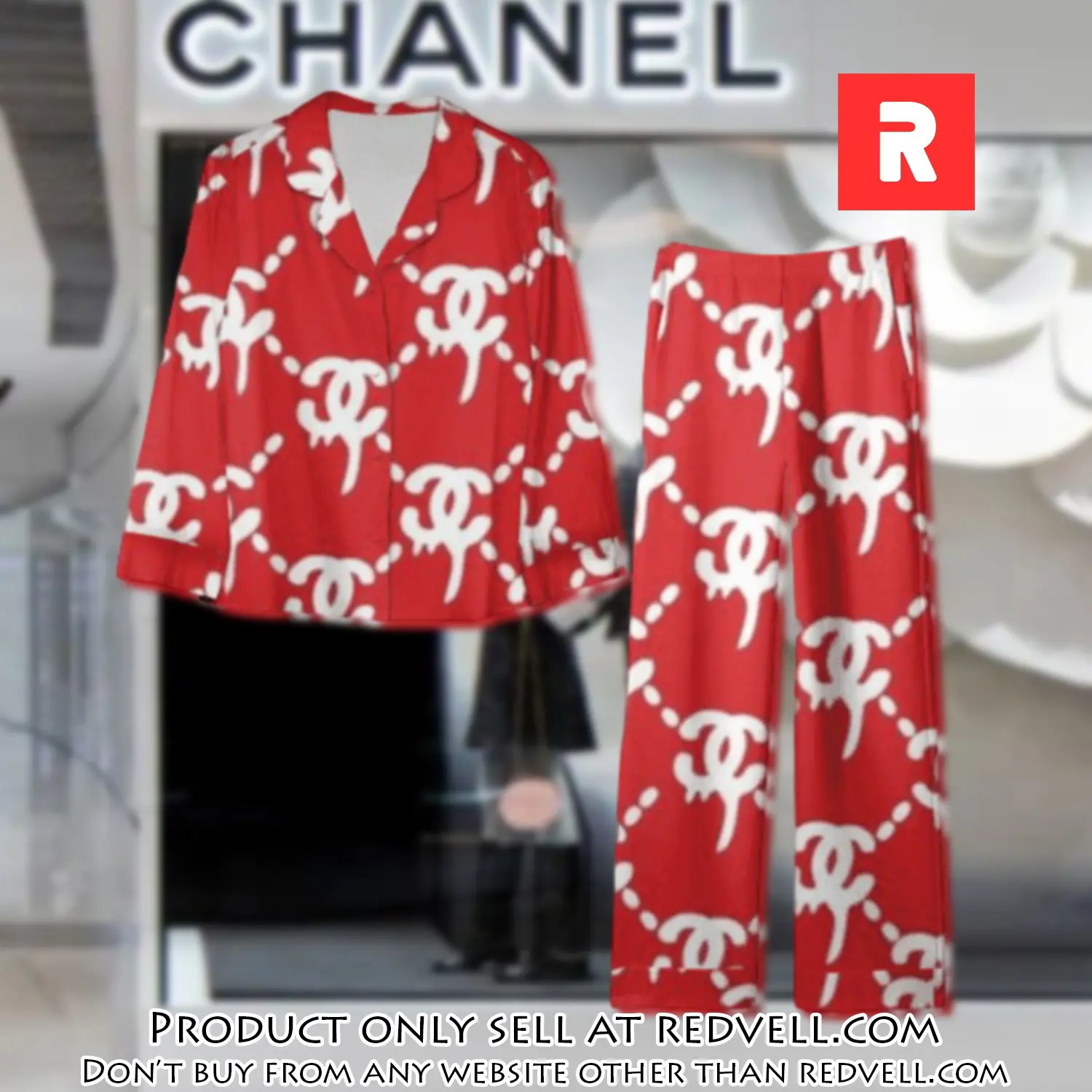 Trending luxury chanel satin pajama set pjs1038 rv5547982